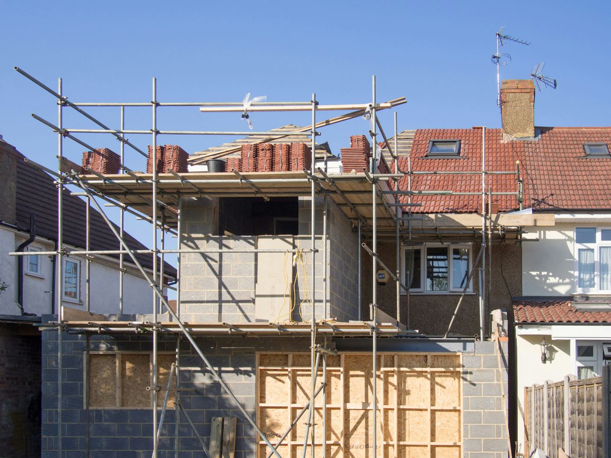 Dormer loft conversion under construction in Crosby